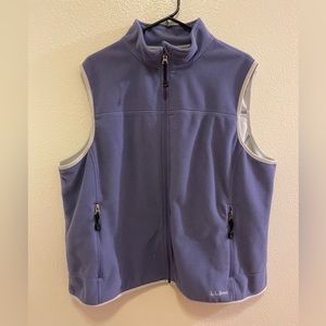 Womens L.L. Bean Light Purple Fleece Zip Vest - Size 2X